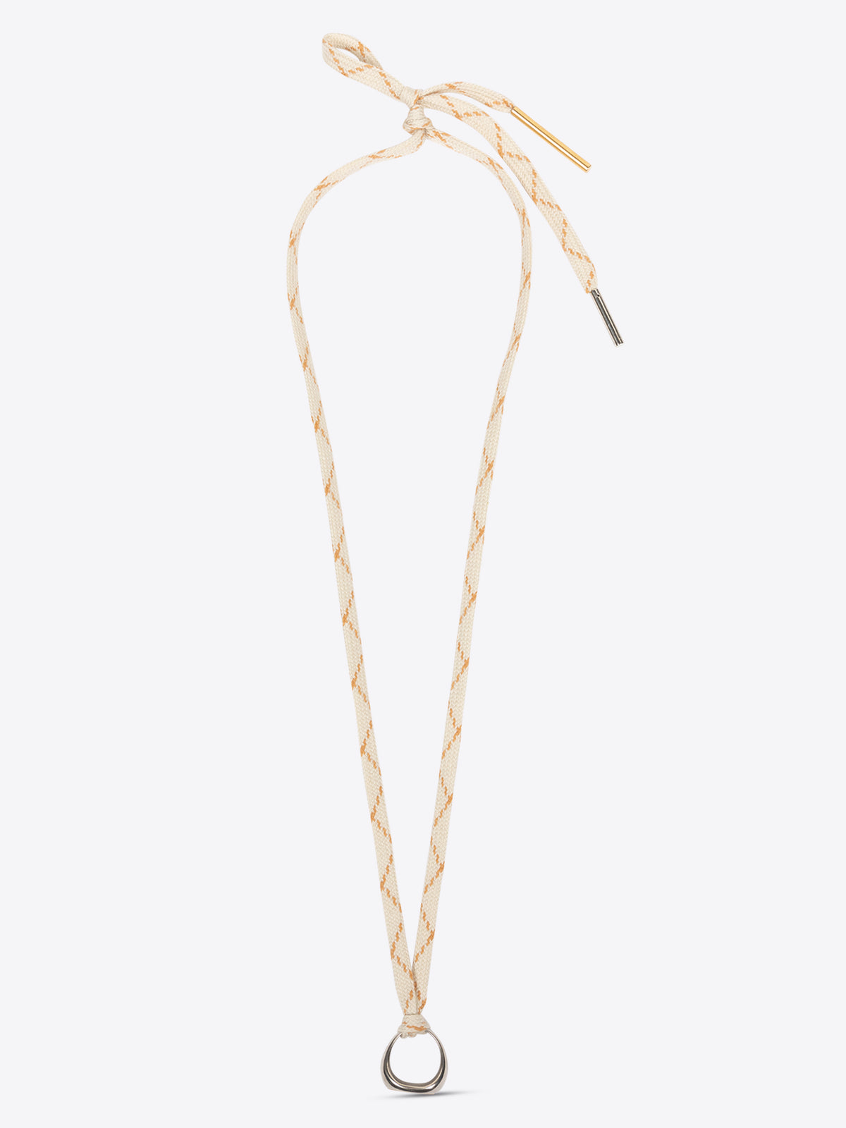 Lace necklace on a white background