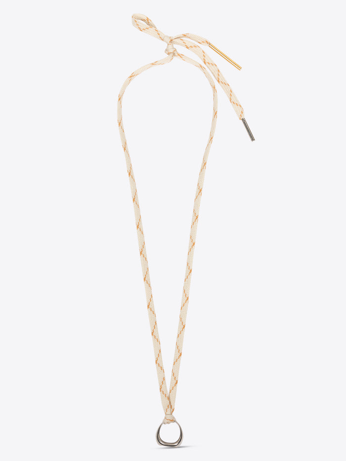 Lace necklace on a white background