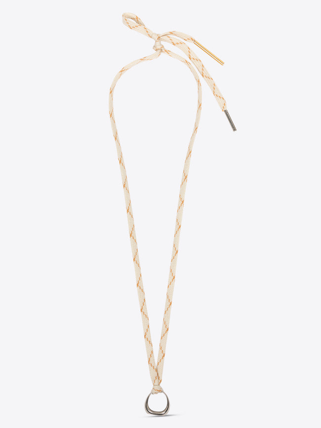 Lace necklace on a white background