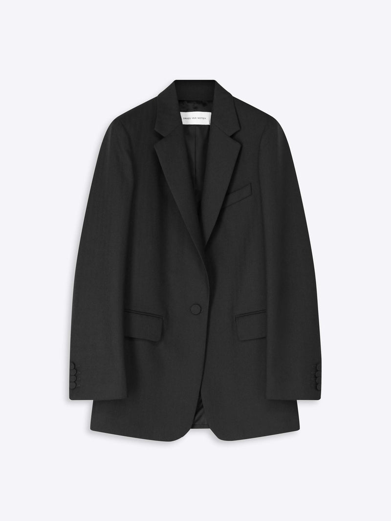 Black blazer on a light grey background - Dries Van Noten