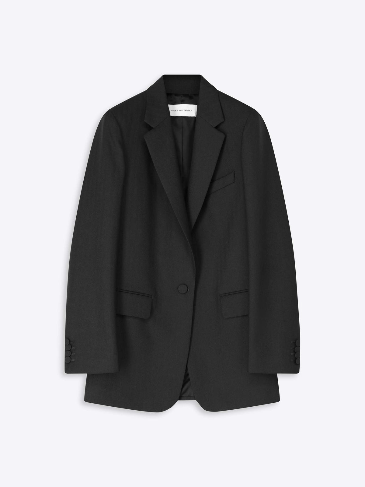 Black blazer on a light grey background - Dries Van Noten