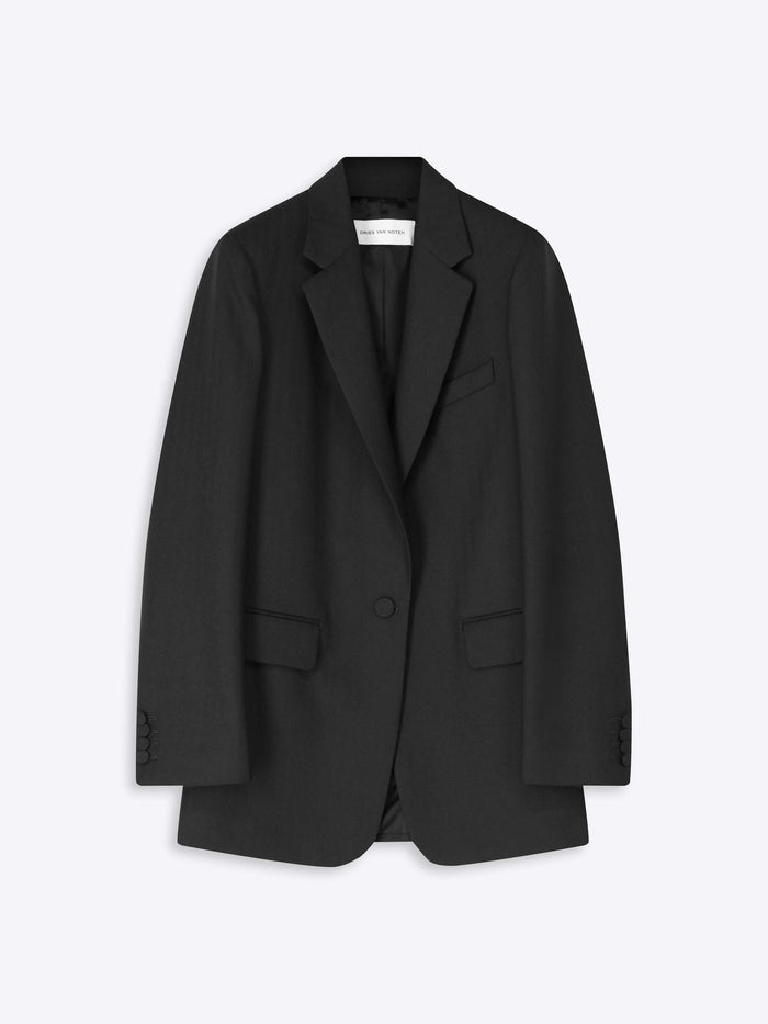 Black blazer on a light grey background - Dries Van Noten