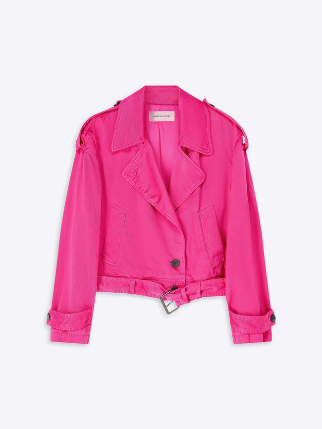Pink jacket on a white background - Dries Van Noten