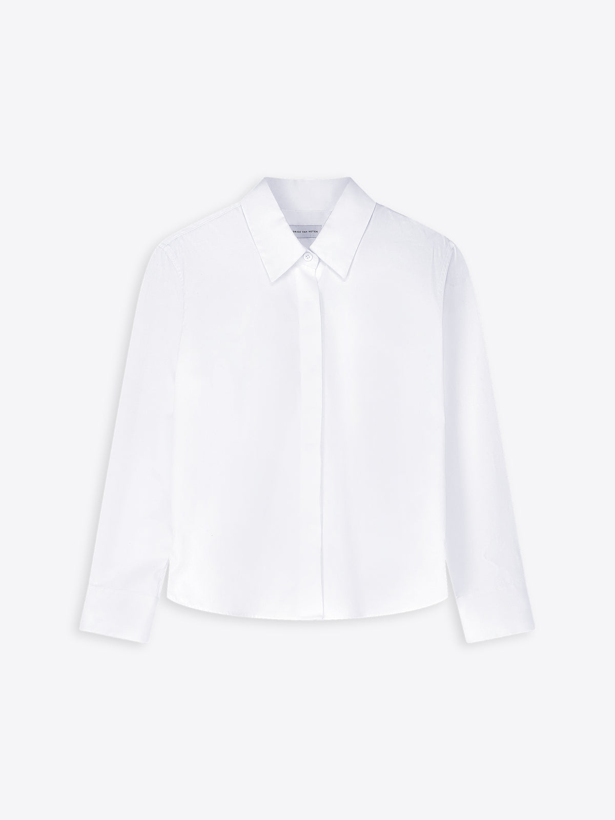 White blouse on a light gray background