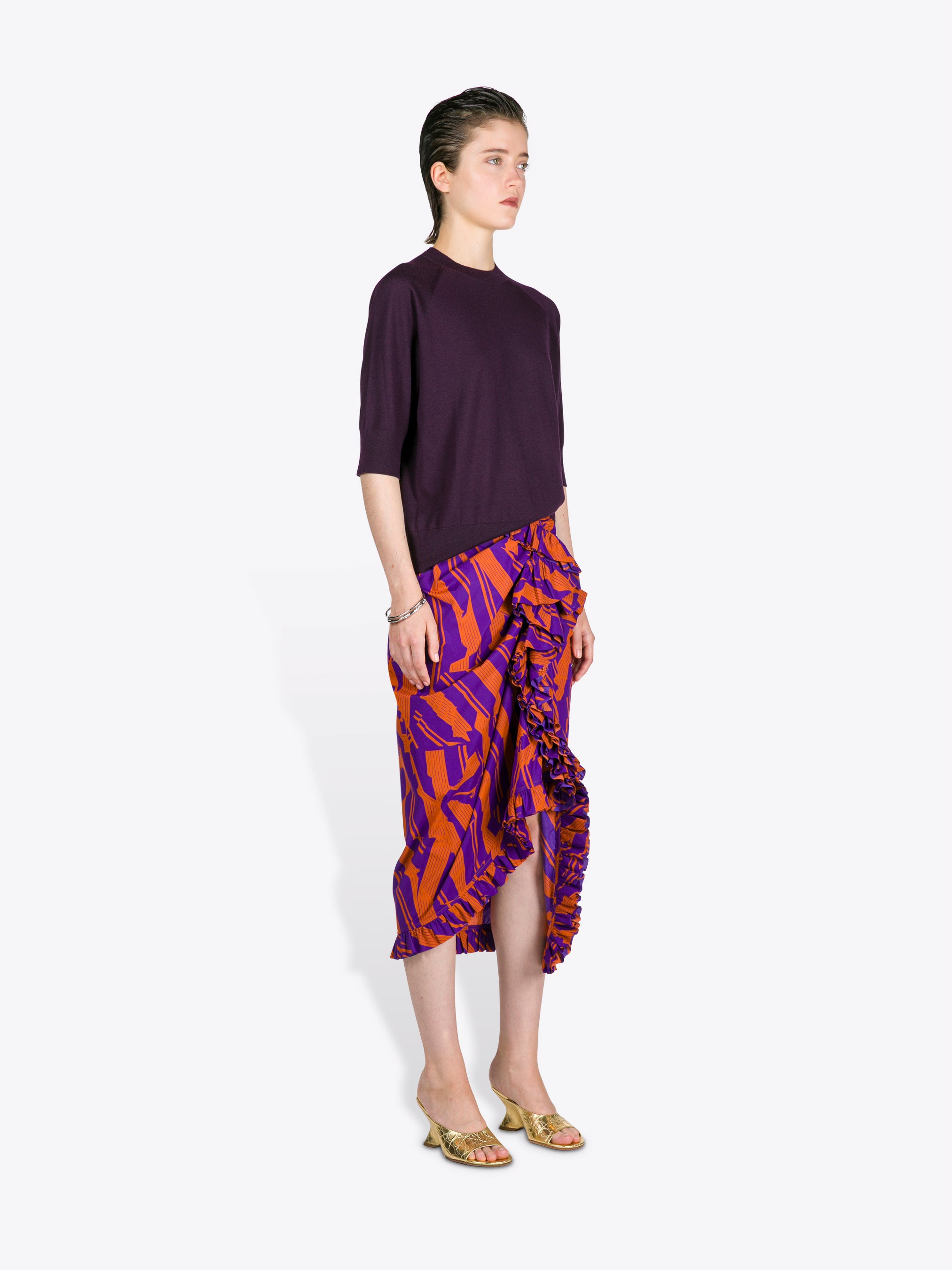 Ruffled cotton skirt - Spring-Summer Women | Dries Van Noten