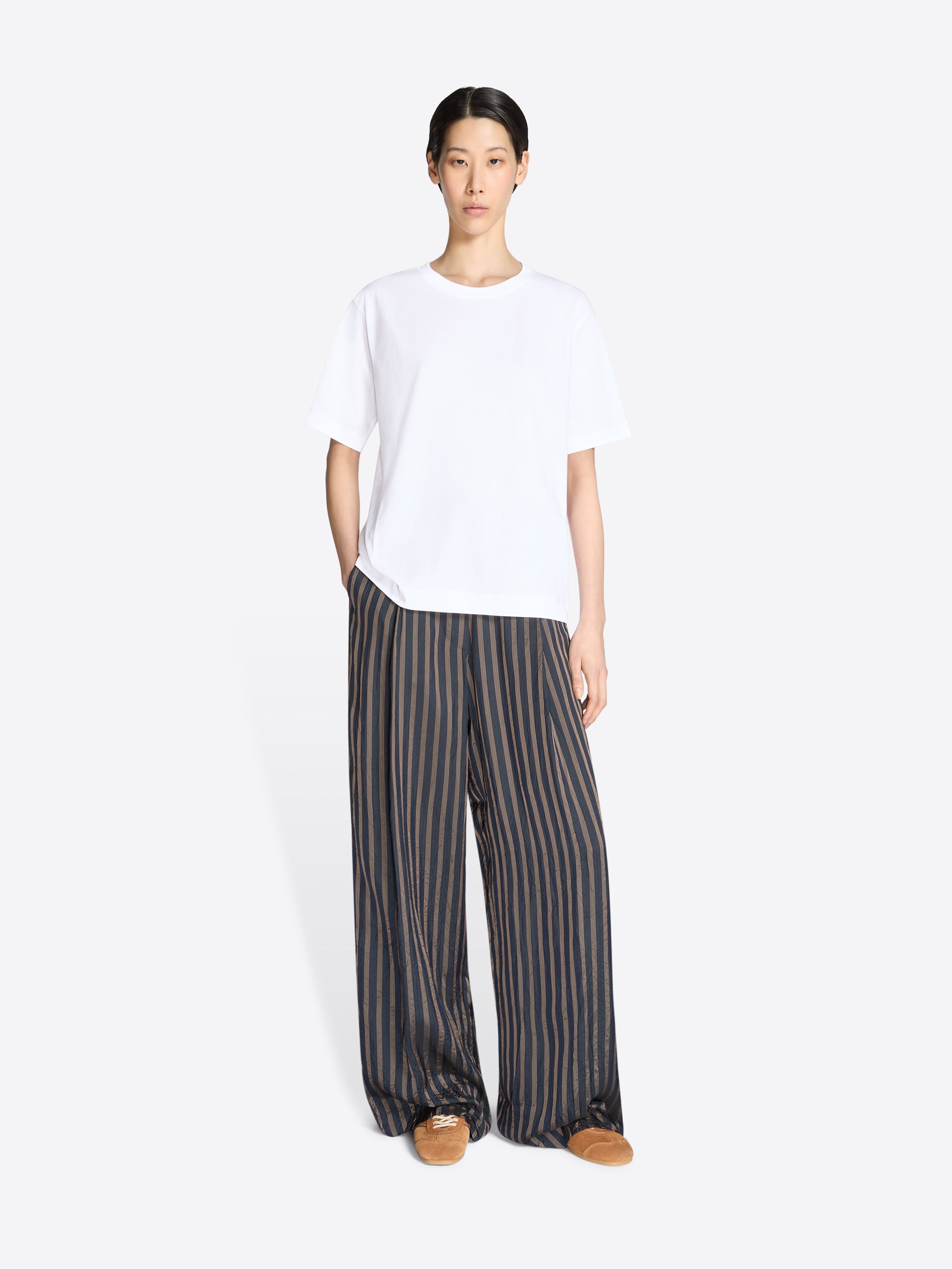 dries van noten 18aw サイドラインフレアパンツ サイズ48 Wide pleated pants - Spring-Summer Women | Dries Van Noten