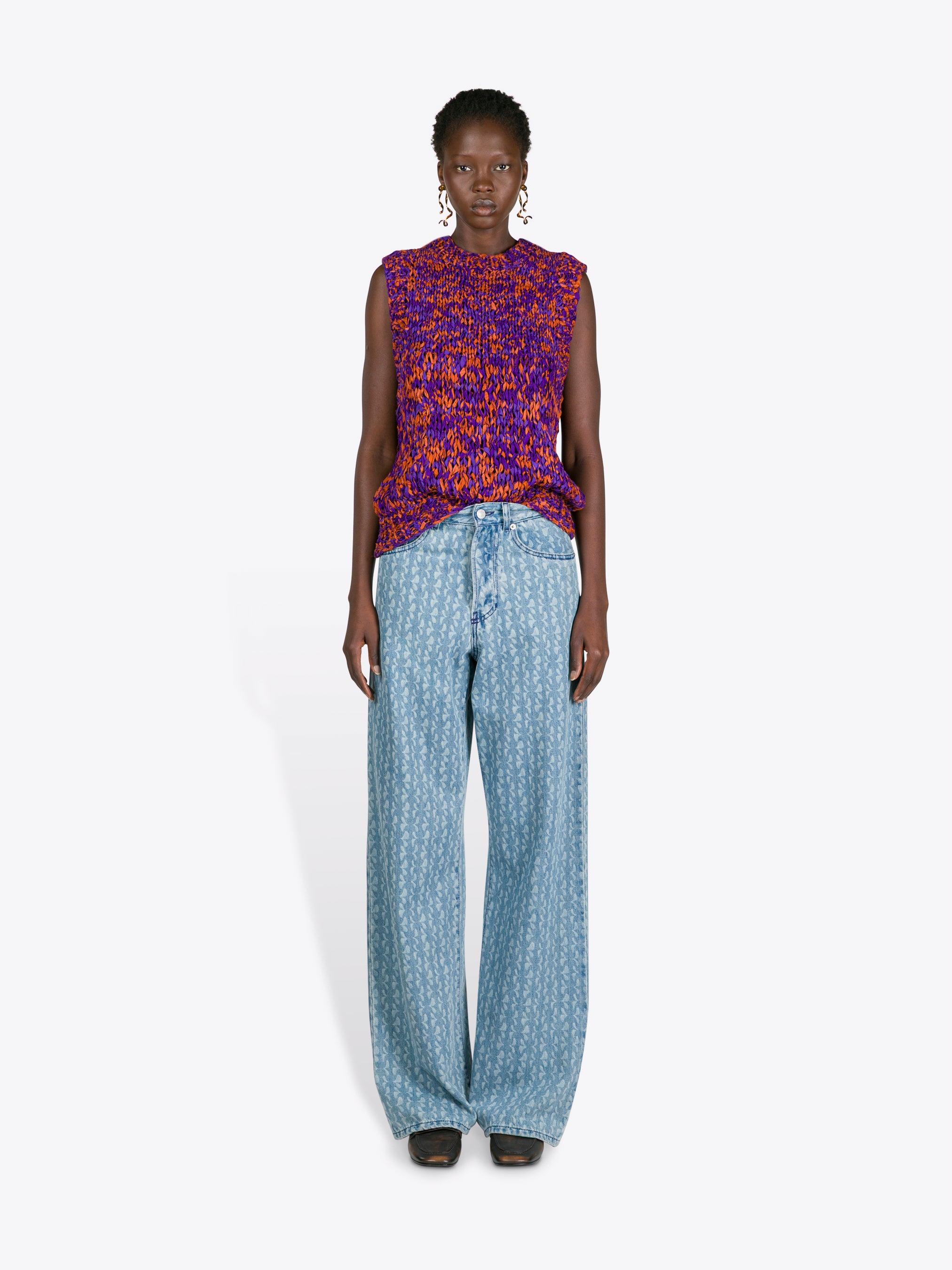 Printed denim pants - Spring-Summer Women | Dries Van Noten