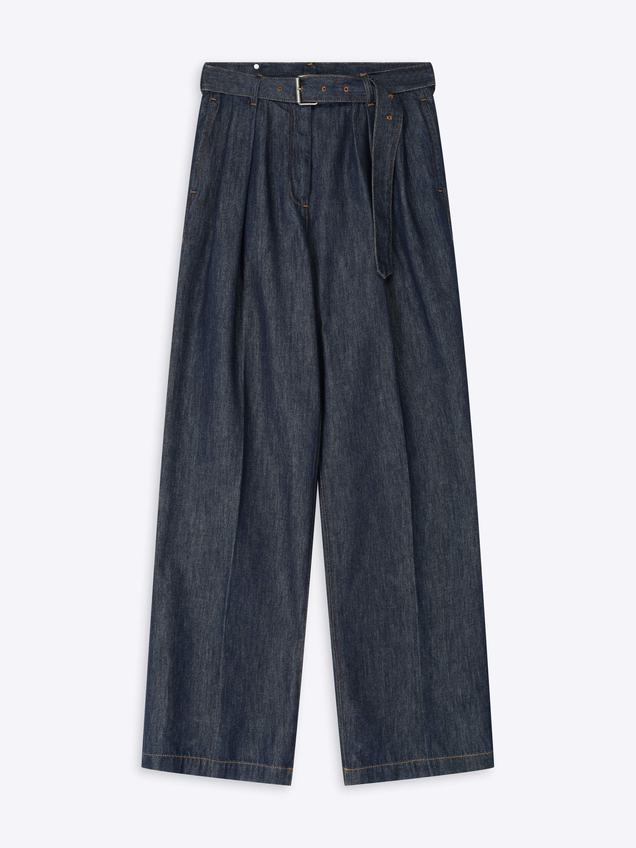 DRIES VAN NOTEN ドリスヴァンノッテン ベルト付きパンツ ベルト付きデニムパンツ - 春夏 ウィメンズ｜ドリス・ヴァン・ノッテン