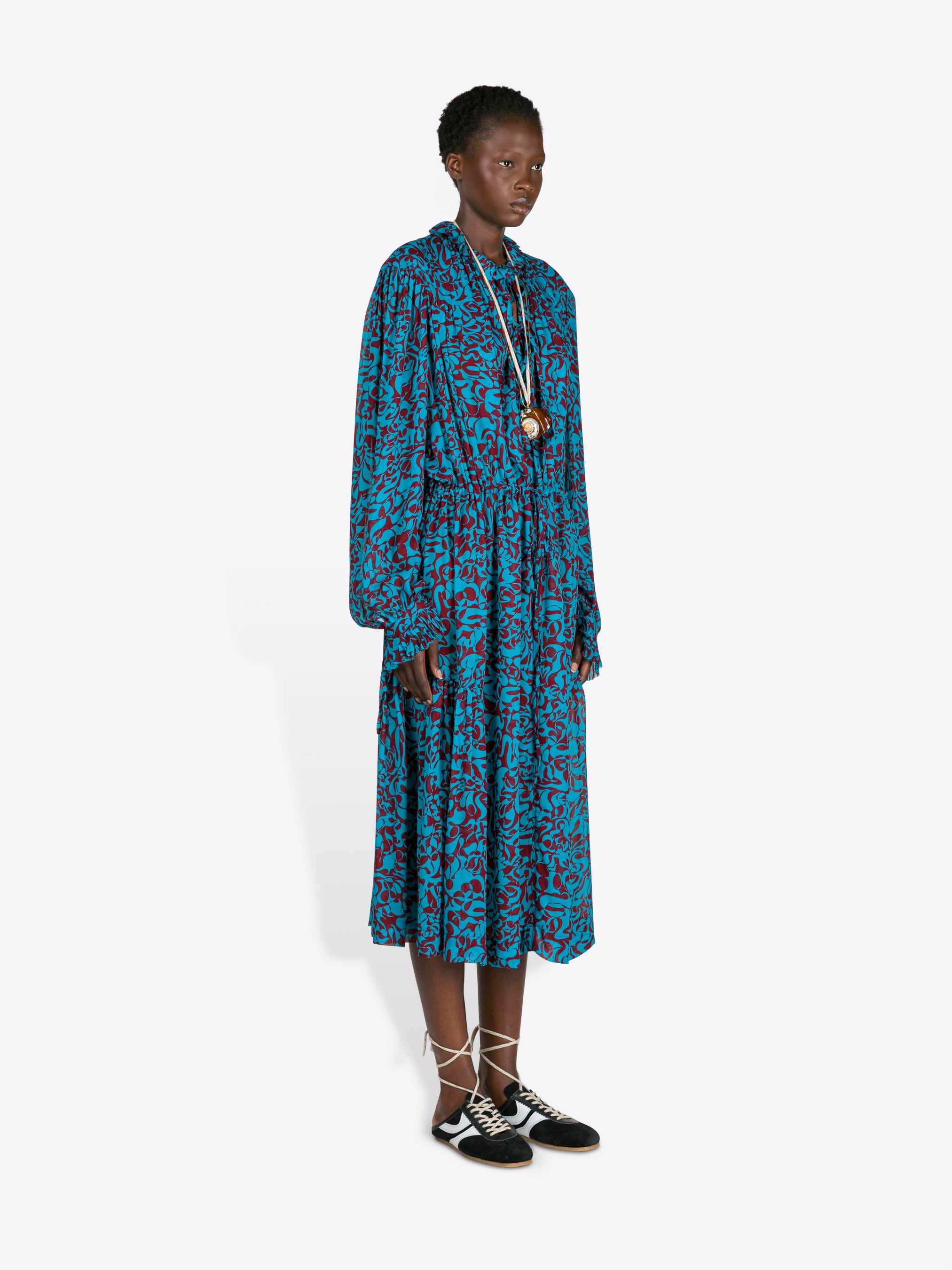 Dries Van Noten　ギャザー　マルチ　ドレス　マキシ丈 Women's Dresses | Dries Van Noten