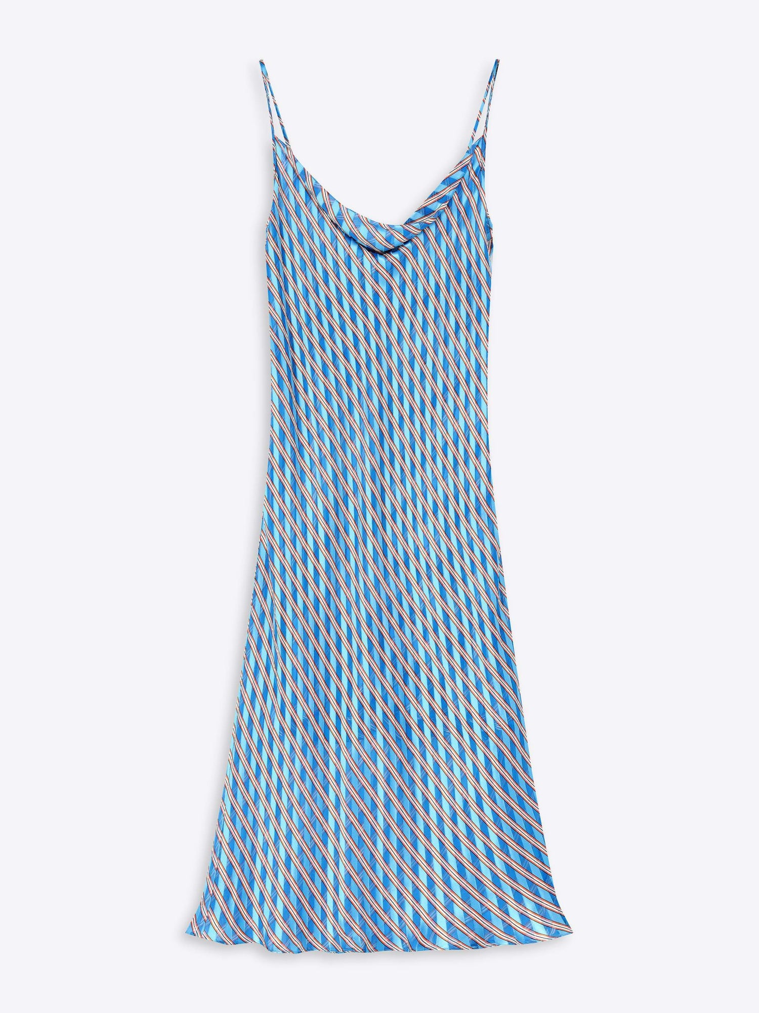 Blue and white striped dress on a white background - Dries Van Noten
