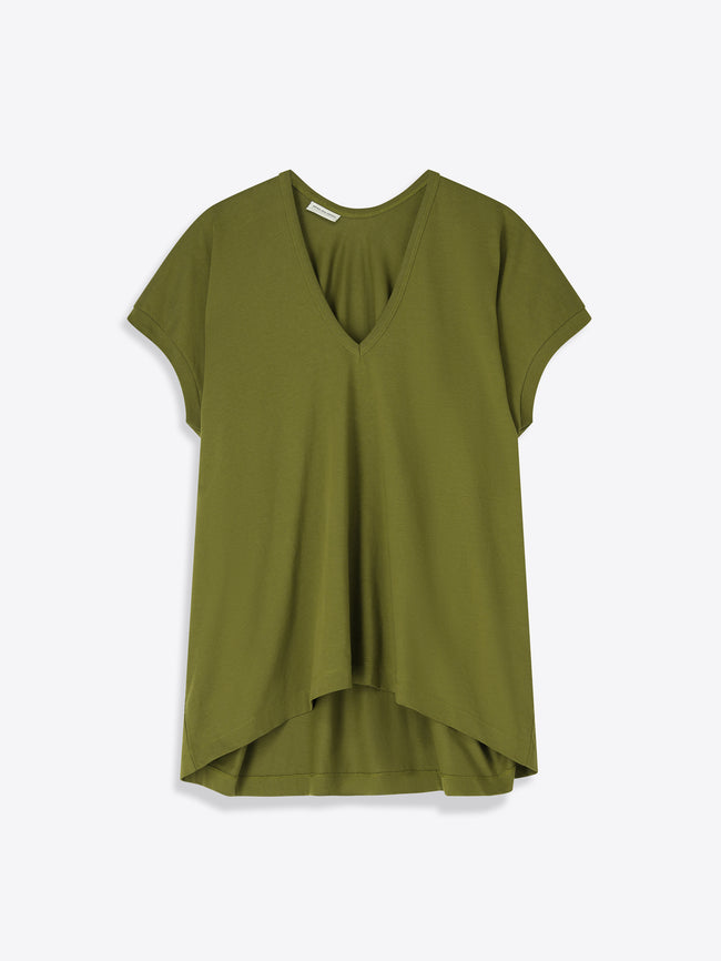 Green blouse on a white background