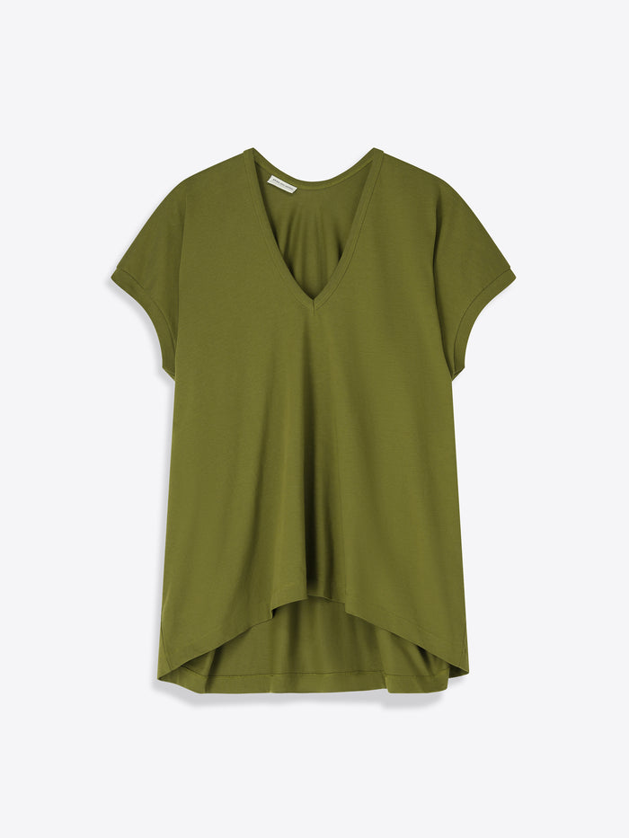 Green blouse on a white background