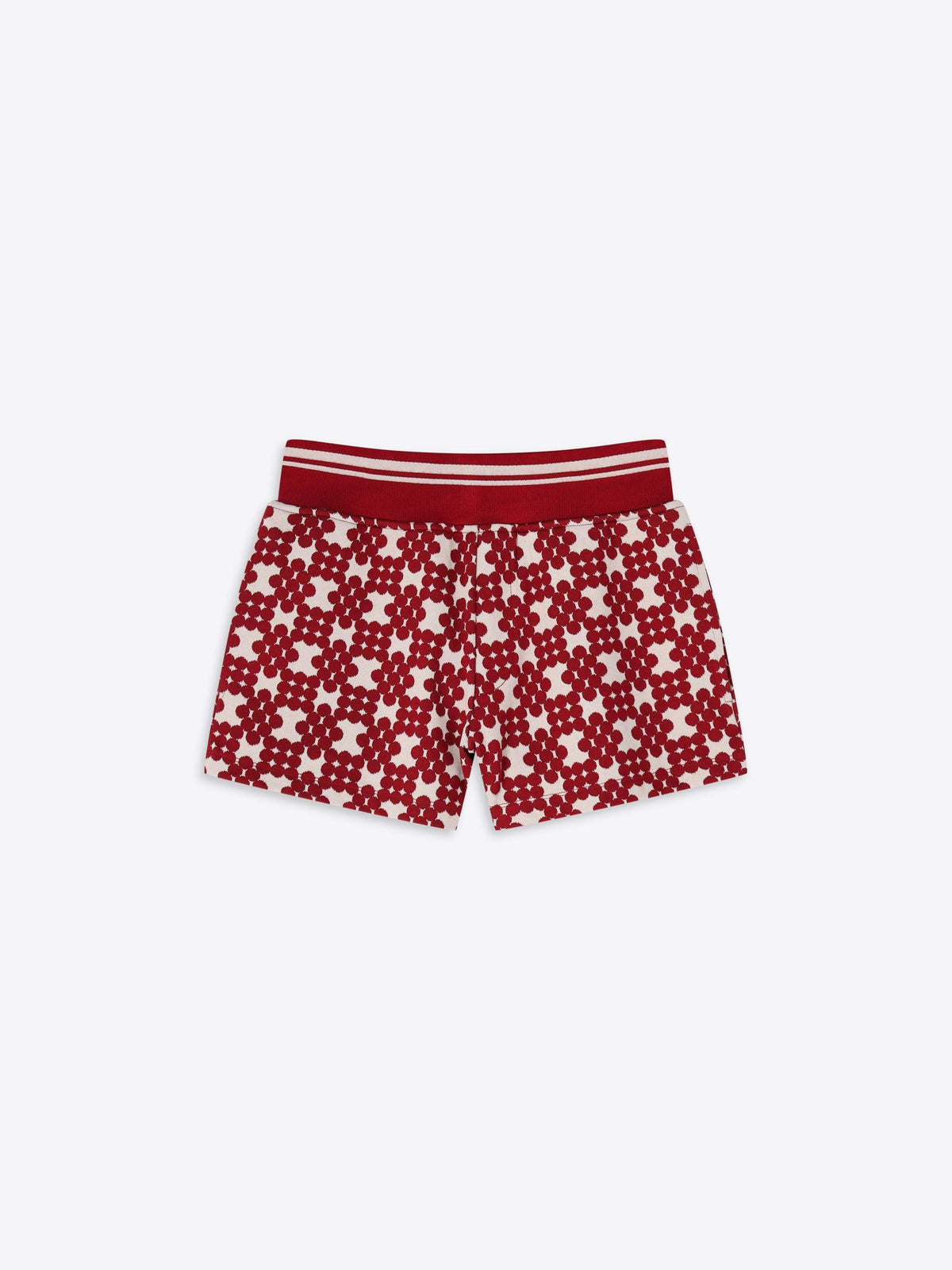 Red shorts with white star pattern on a white background - Dries Van Noten