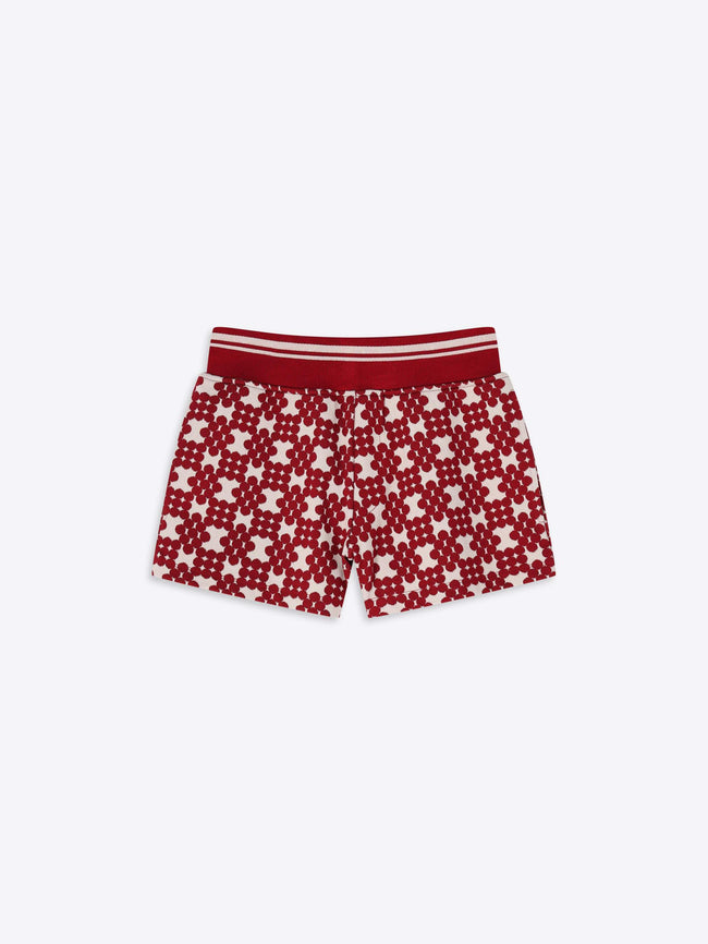 Red shorts with white star pattern on a white background - Dries Van Noten