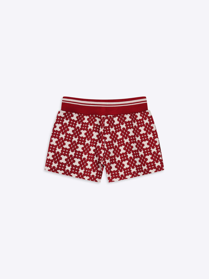 Red shorts with white star pattern on a white background - Dries Van Noten