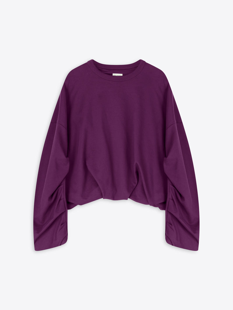 Purple sweatshirt on a white background
