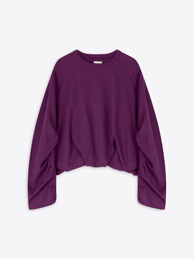 Purple sweatshirt on a white background