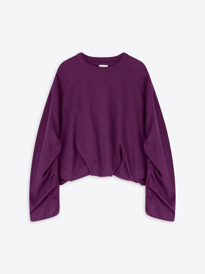 Purple sweatshirt on a white background