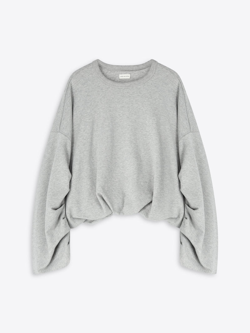 Gray sweater on a white background