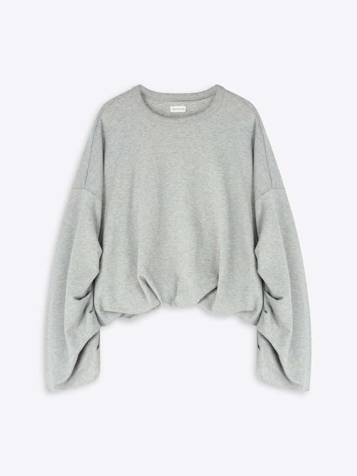 Gray sweater on a white background
