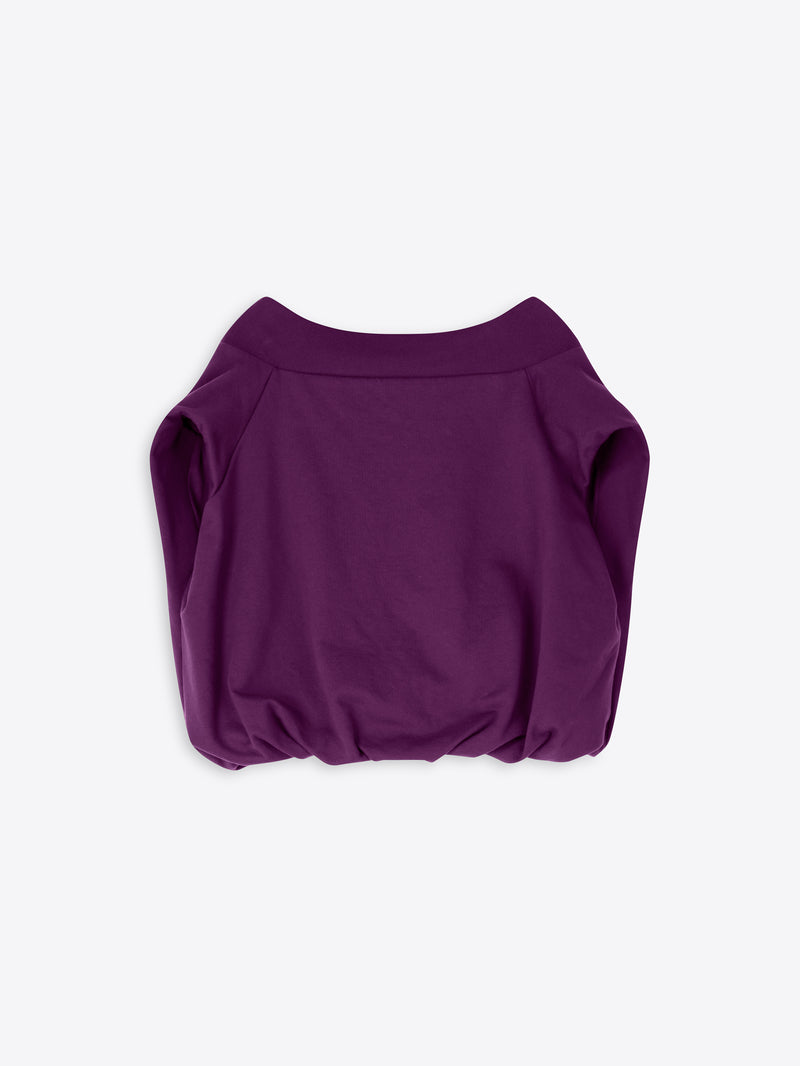 Purple t-shirt on a white background