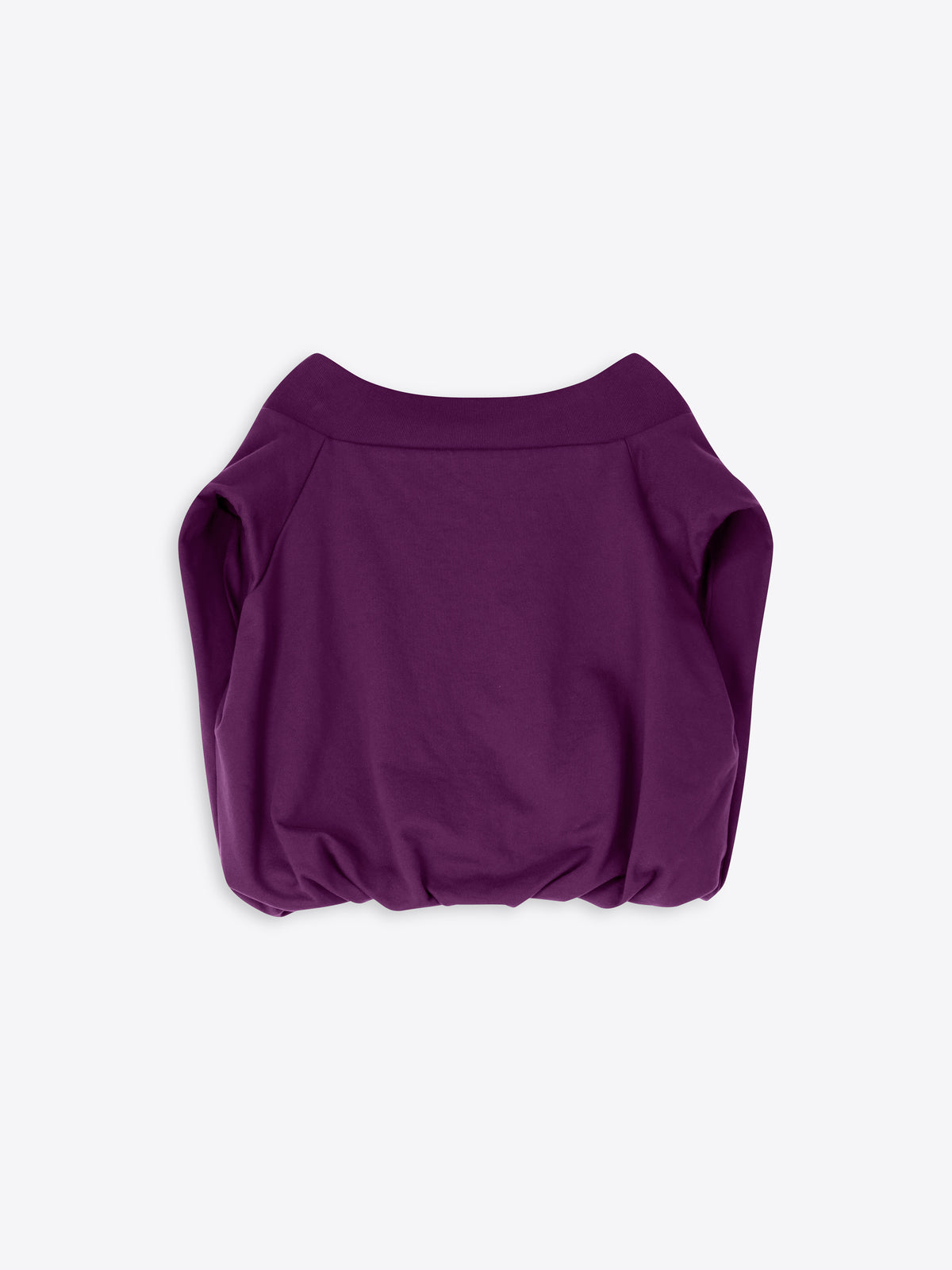 Purple t-shirt on a white background