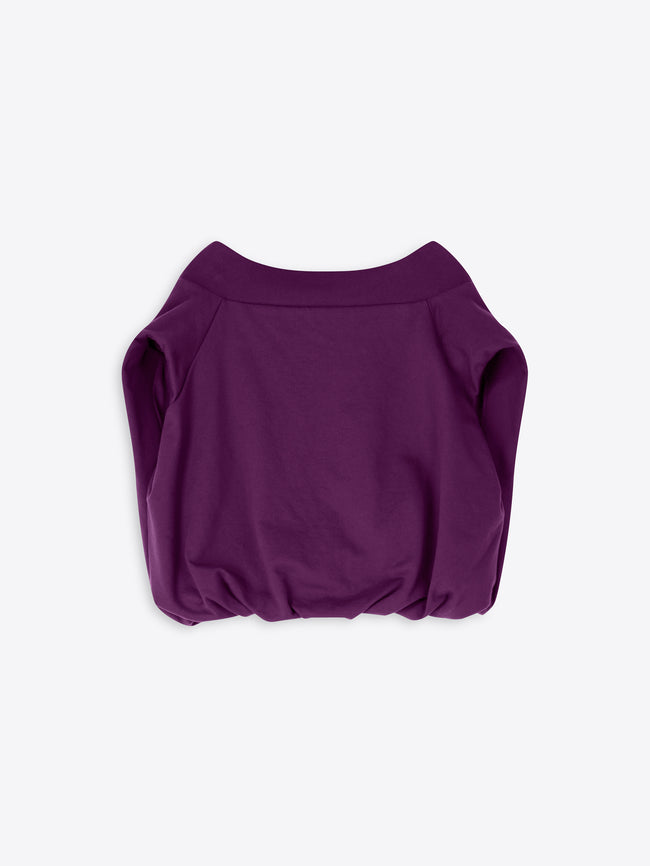 Purple t-shirt on a white background