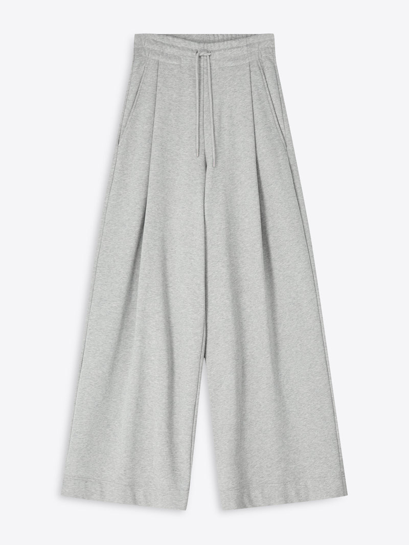 Gray wide-leg pants on a white background