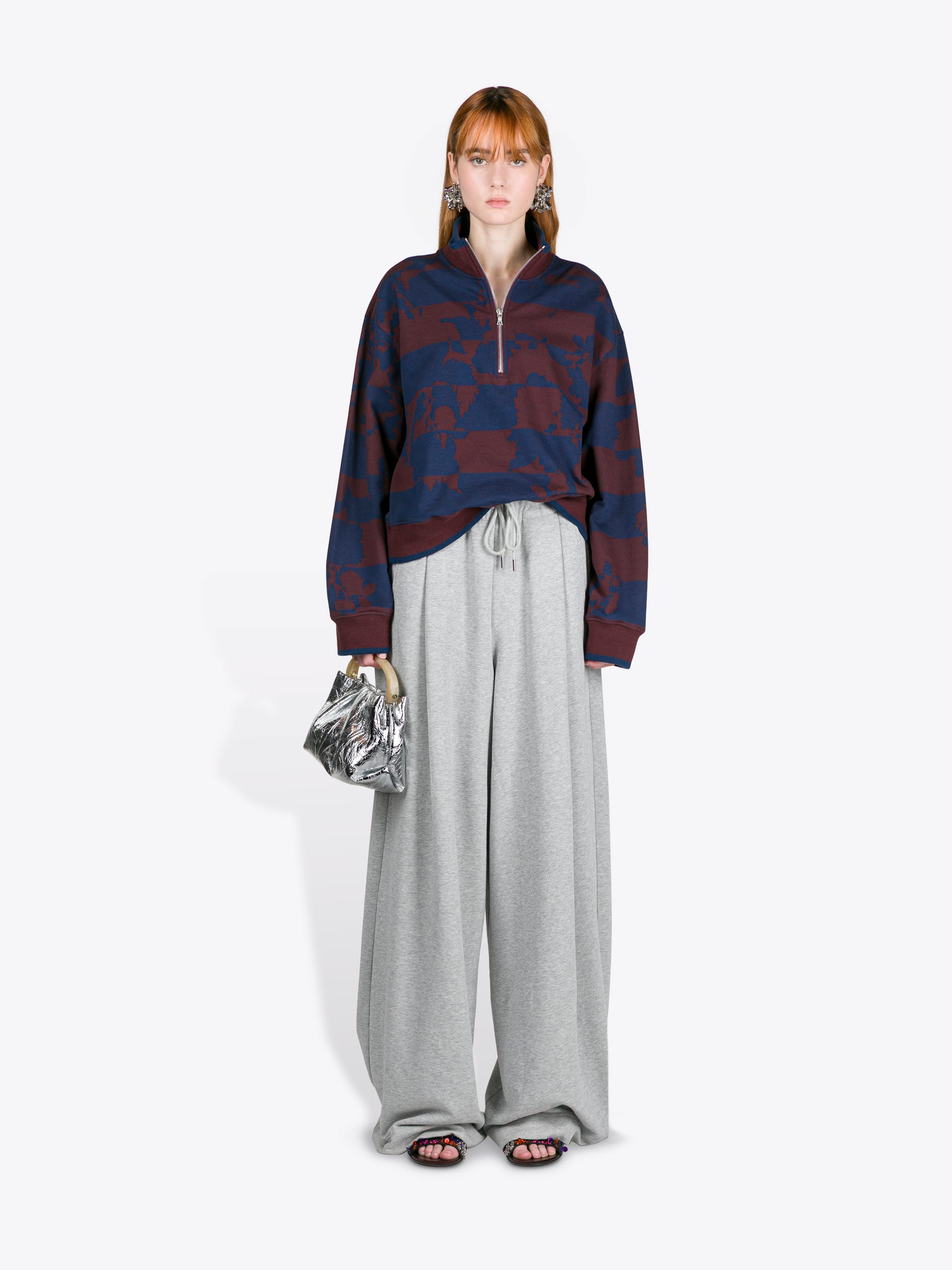 Printed zipped sweatshirt - Spring-Summer Women | Dries Van Noten