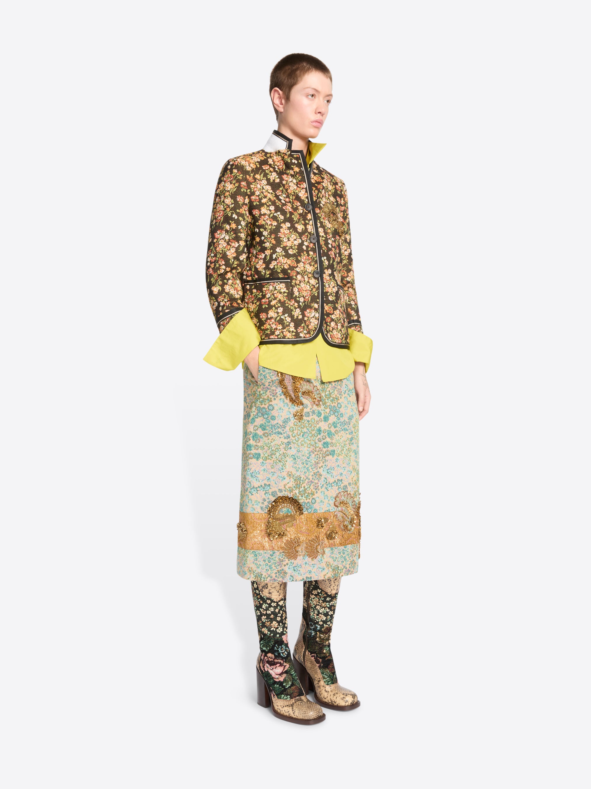 Boxy floral blazer - Autumn-Winter Women | Dries Van Noten