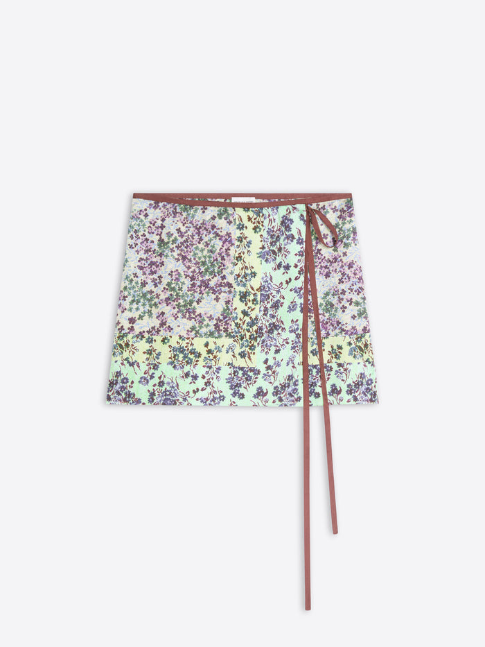 Printed wrap skirt