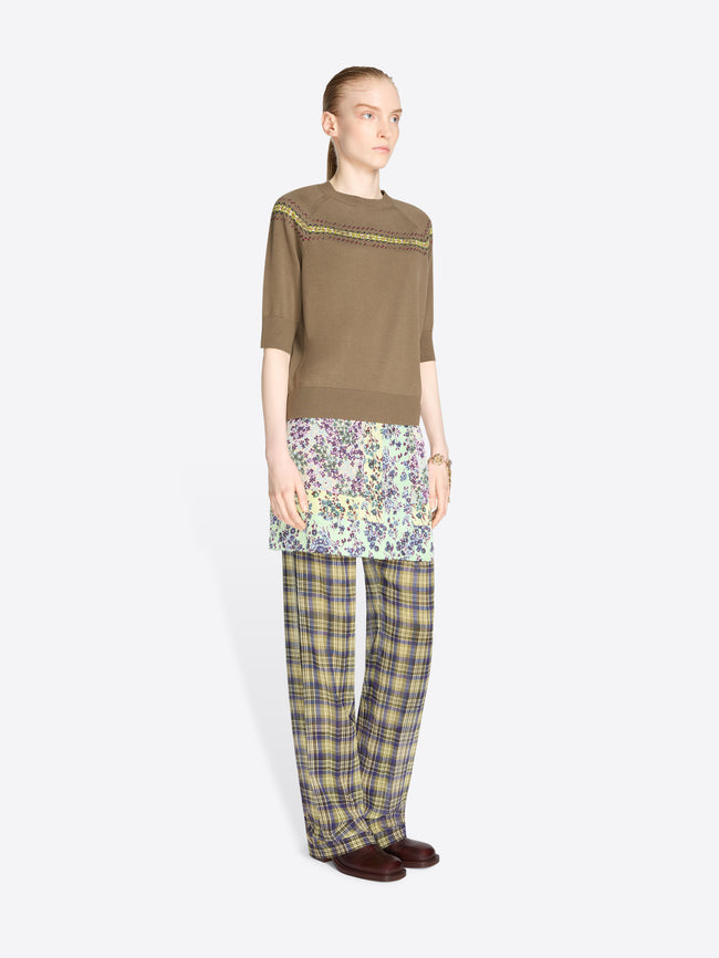 Printed wrap skirt
