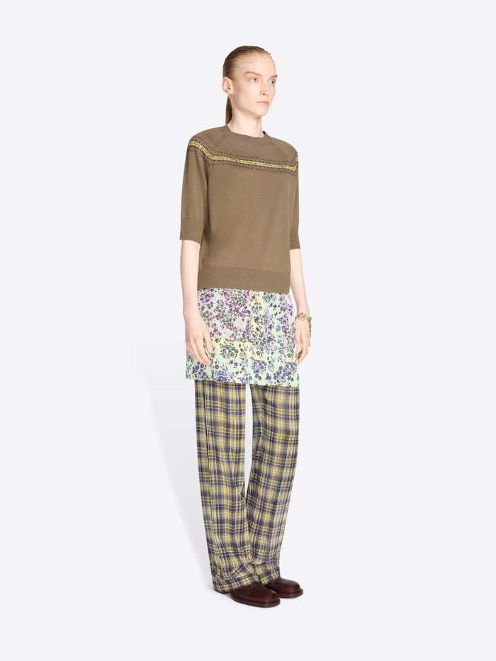 Printed wrap skirt