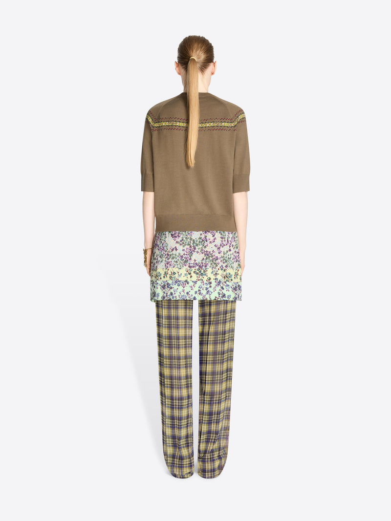 Printed wrap skirt