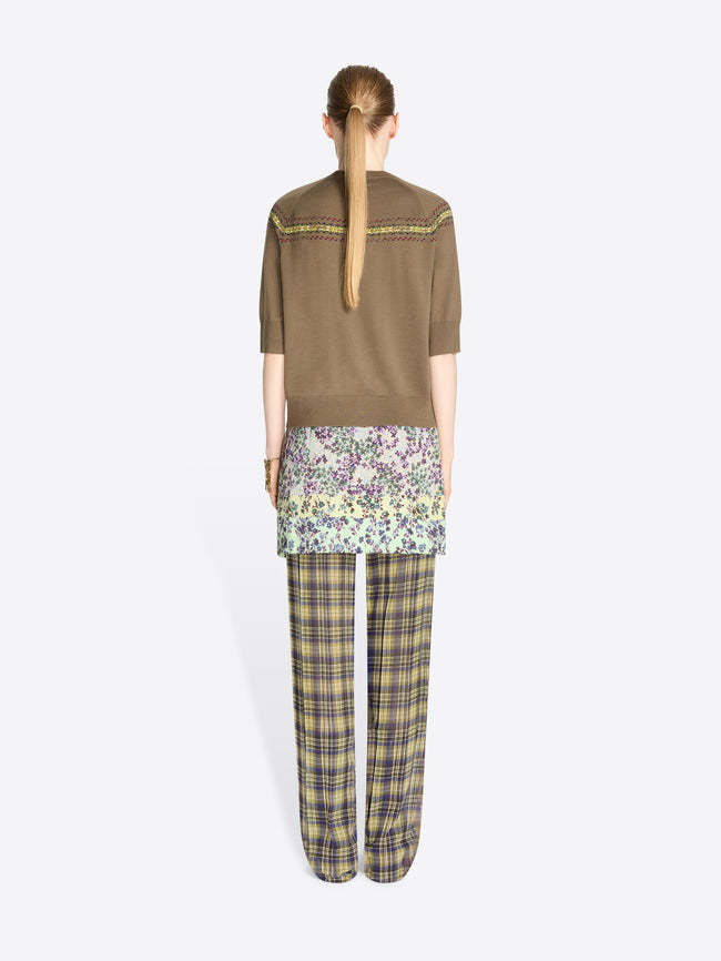 Printed wrap skirt