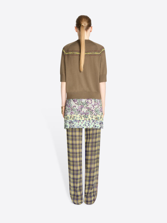 Printed wrap skirt