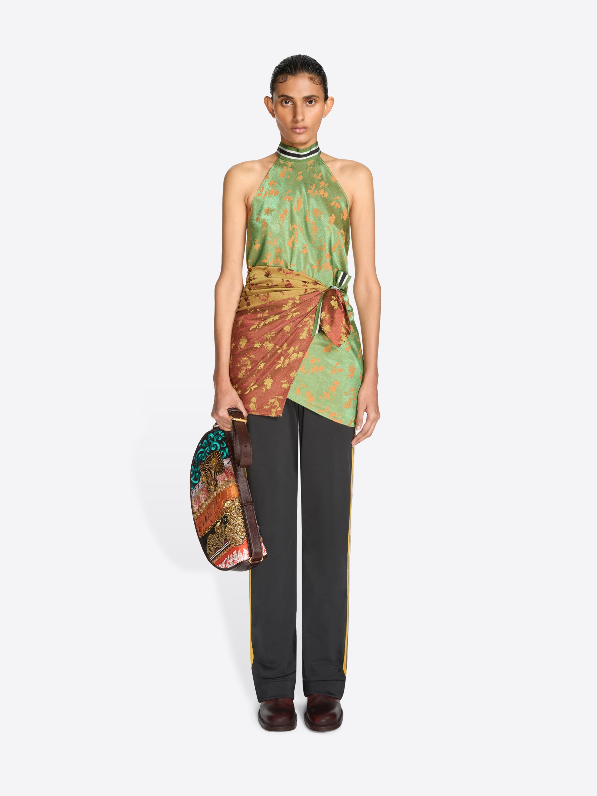 Jacquard wrap top - Autumn-Winter Women | Dries Van Noten