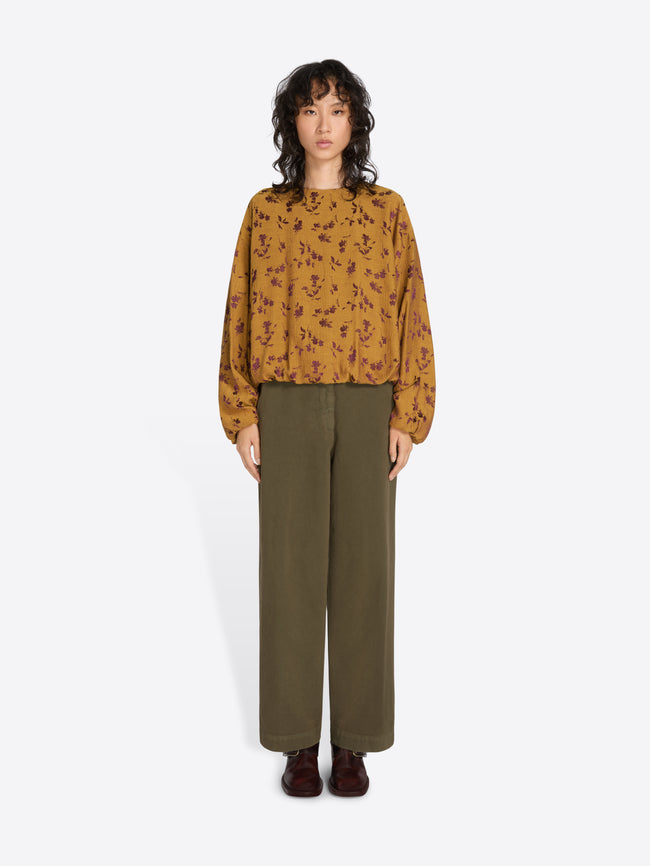 Jacquard cocoon top