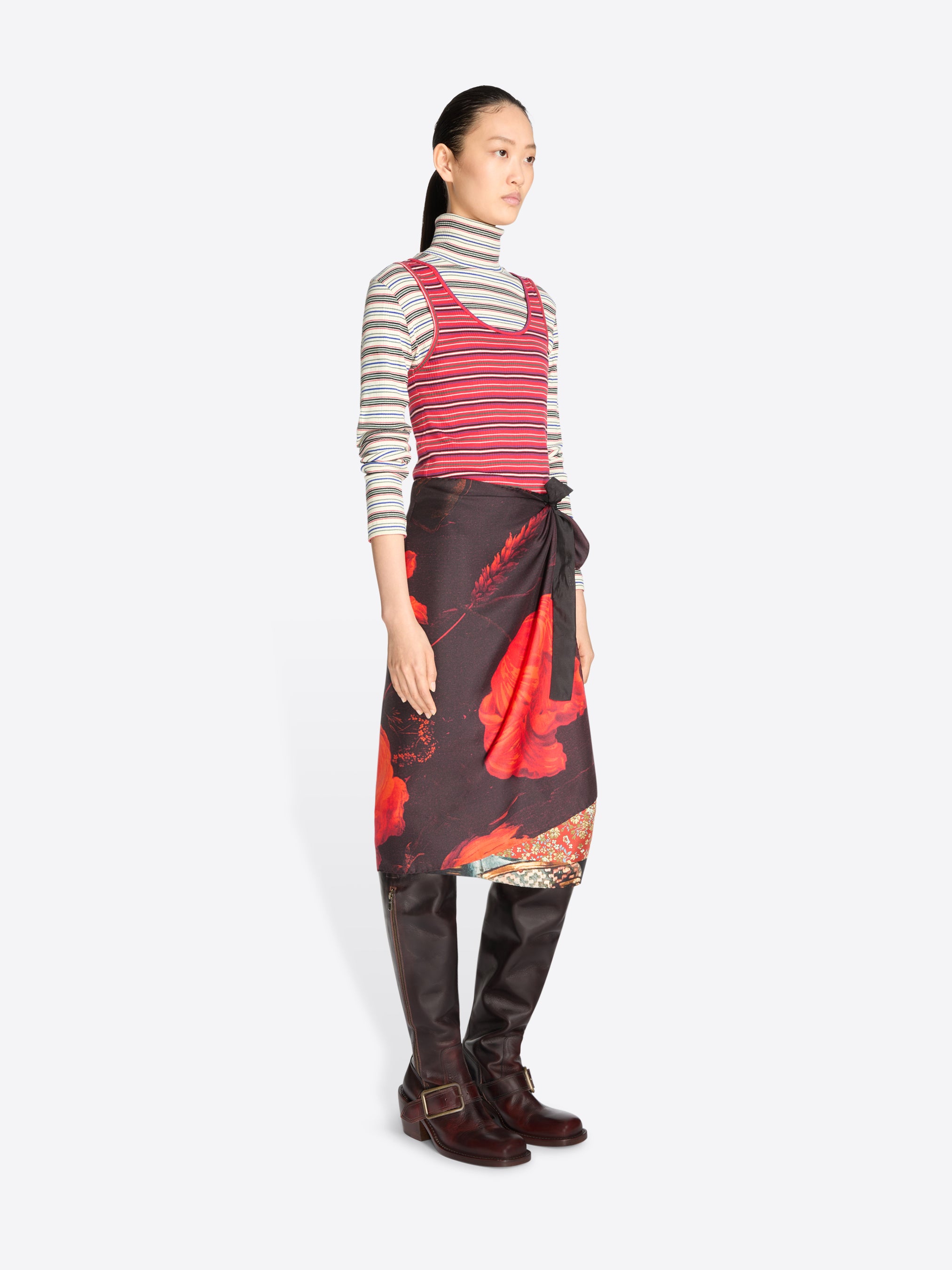 dries van noten ラップスカート　スカーフ ラップ・スカーフスカート - 秋冬ウィメンズ｜ドリス・ヴァン