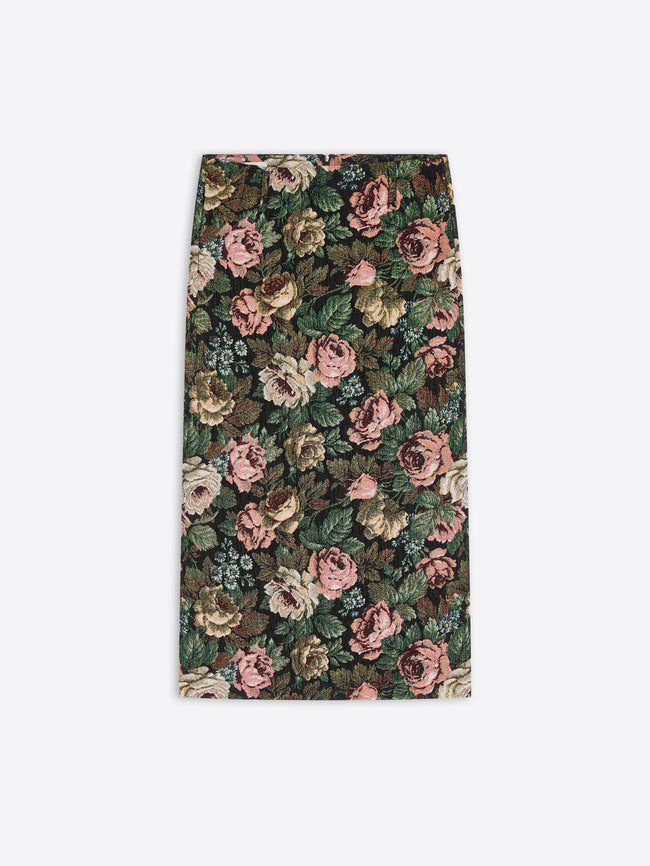 Jupe longue à motif floral