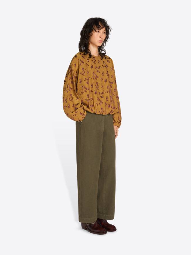 Overdyed cotton pants