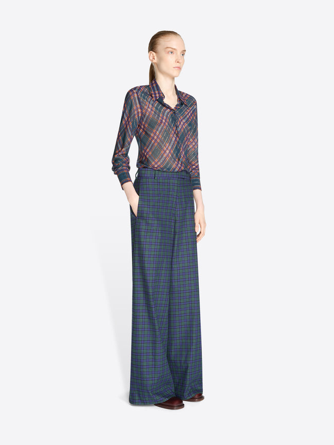 Wide leg cotton pants