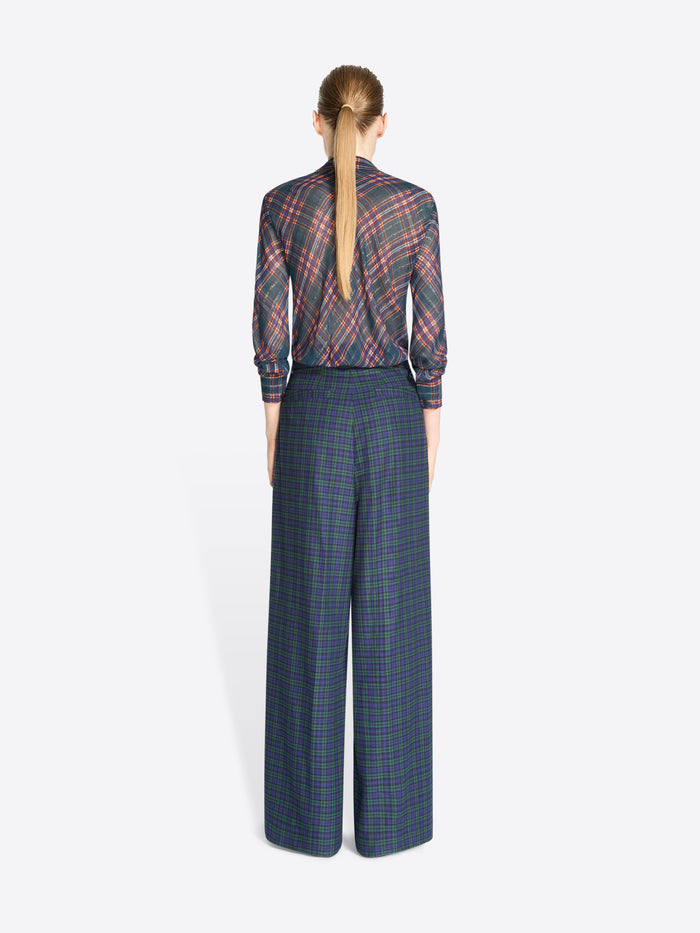 Wide leg cotton pants