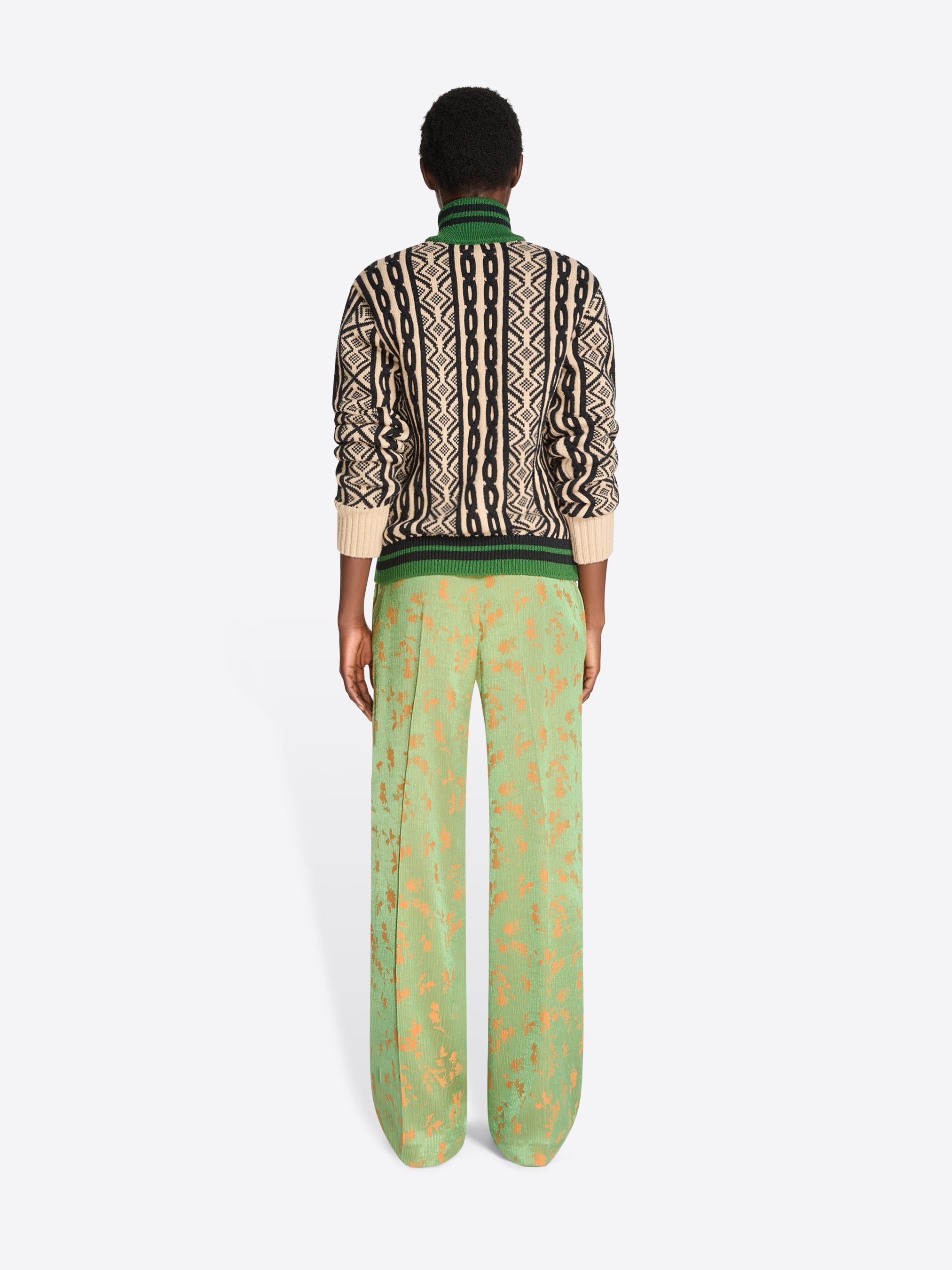 Elasticated jacquard pants - Autumn-Winter Women | Dries Van Noten