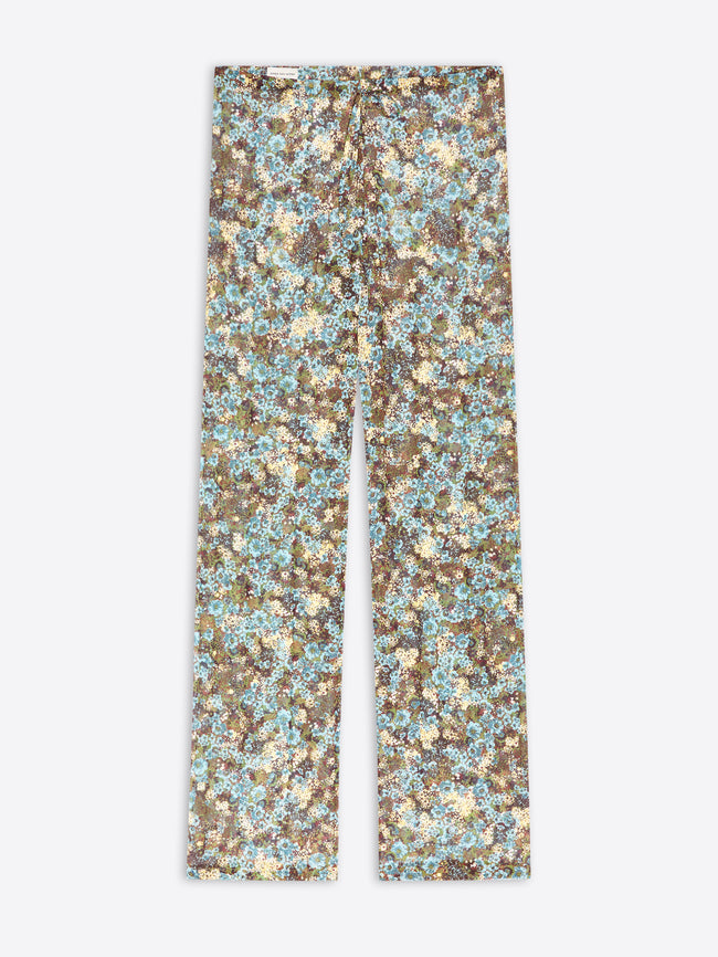 Pantalon plissé avec taille à élastique