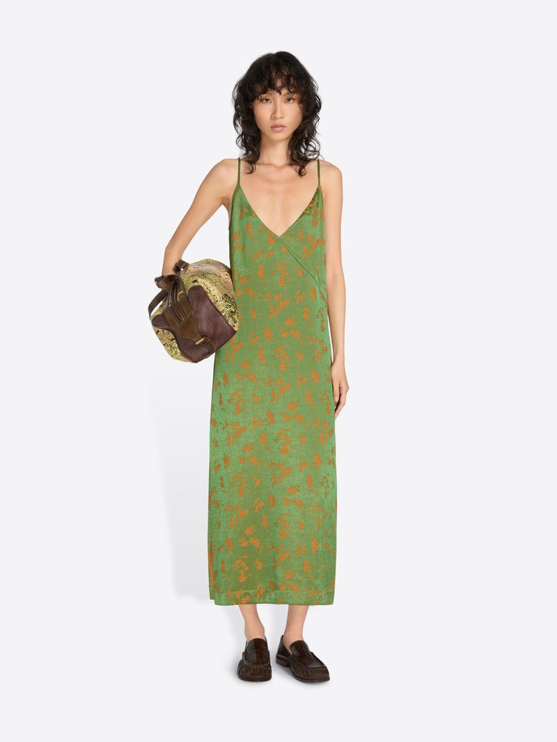 Jacquard slip dress