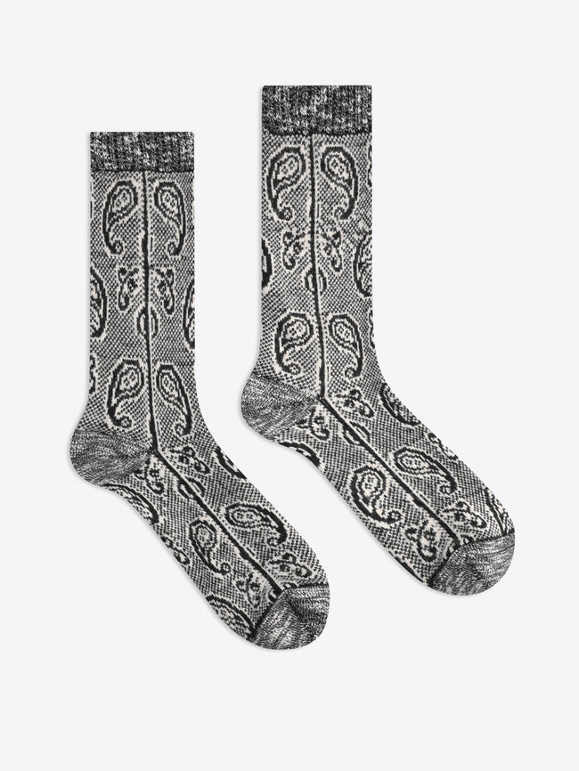Jacquard wool socks