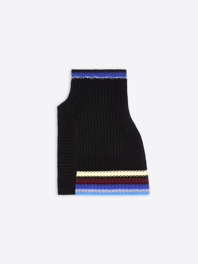 Wool shawl collar
