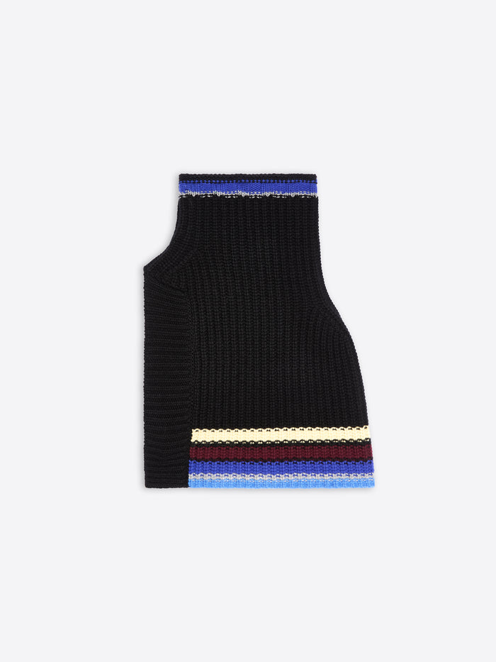 Wool shawl collar