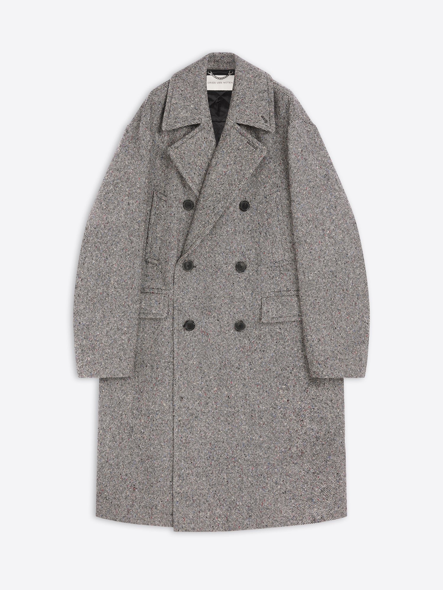 Gray overcoat on a white background